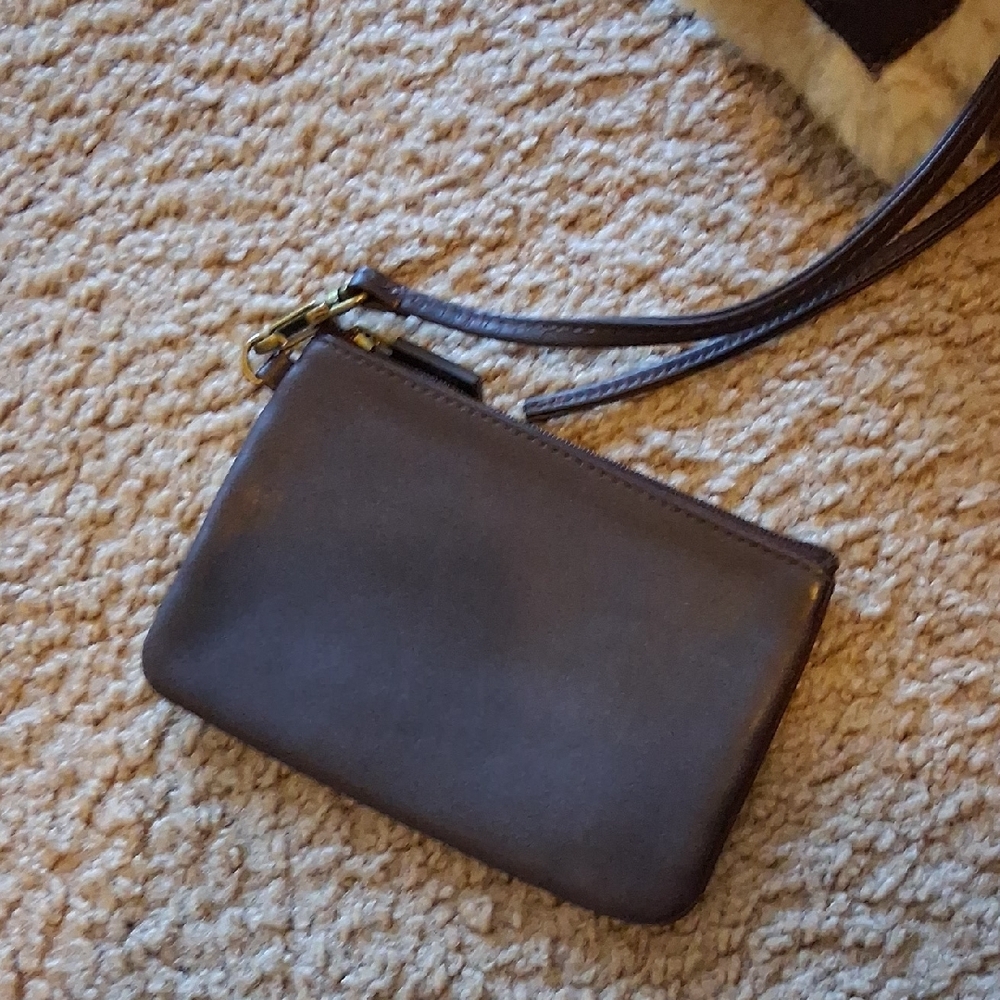 UGG Australia Sheepskin Suede Shearling Tote Hobo Shoulder Bag Matching Wristlet - Picture 9 of 14